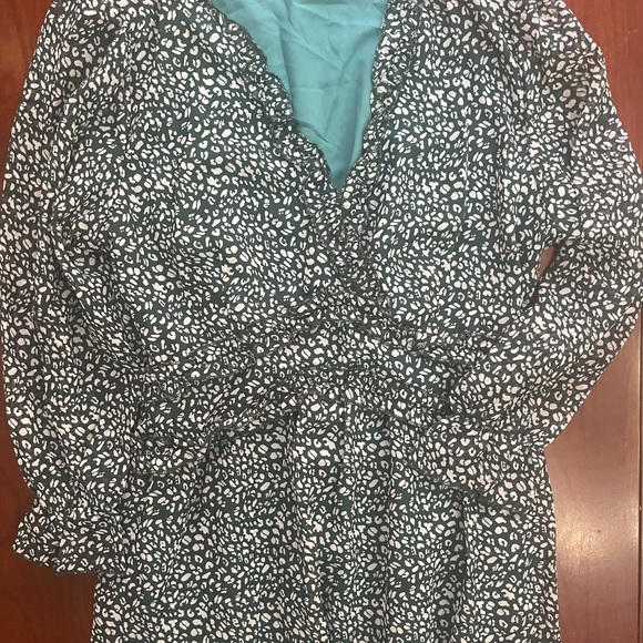 NWOt AOHITE Summer Dressfor Women V Neck Floral Ruffle Flowy Boho Midi Dress - Picture 11 of 15